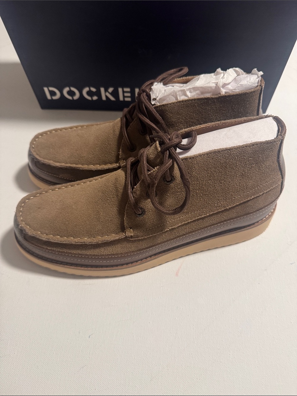 Dockers Suede Boots Mens 9.5 Brown Calgary
